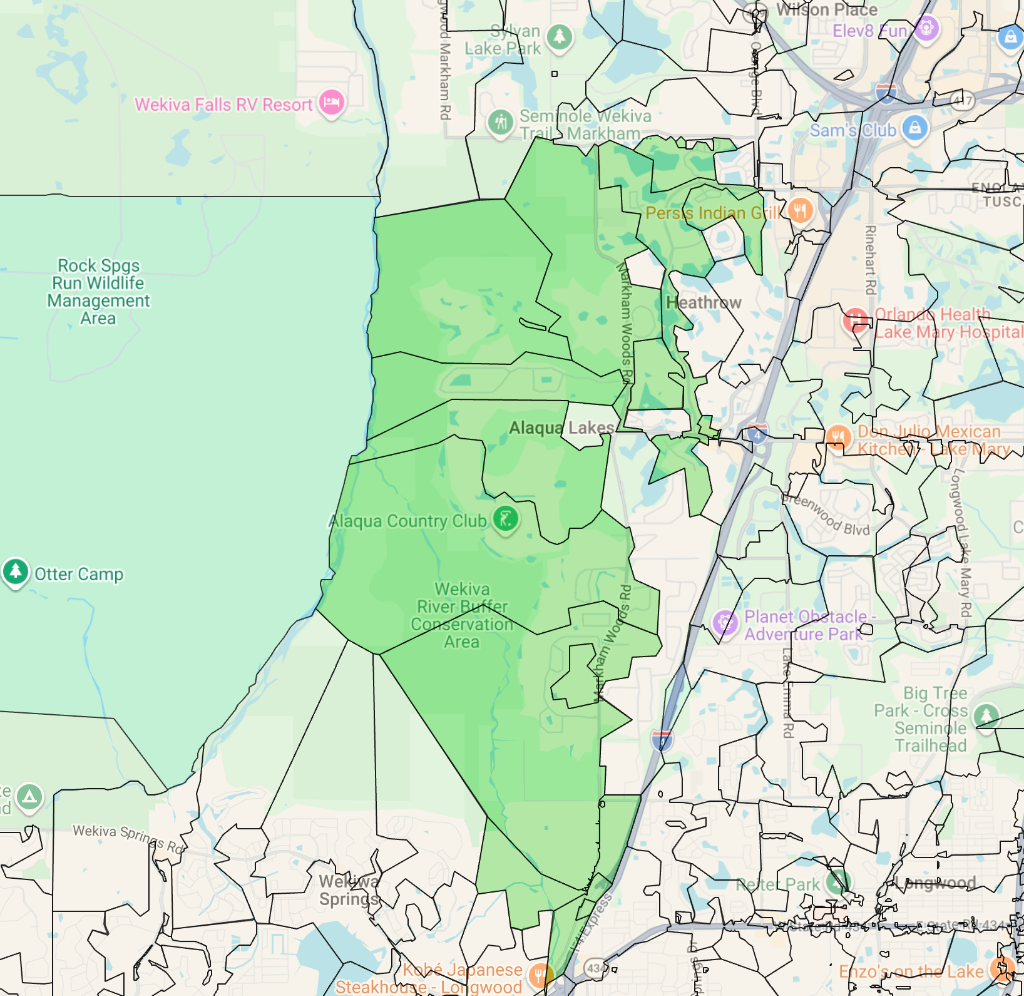 Markham Woods Coverage Map